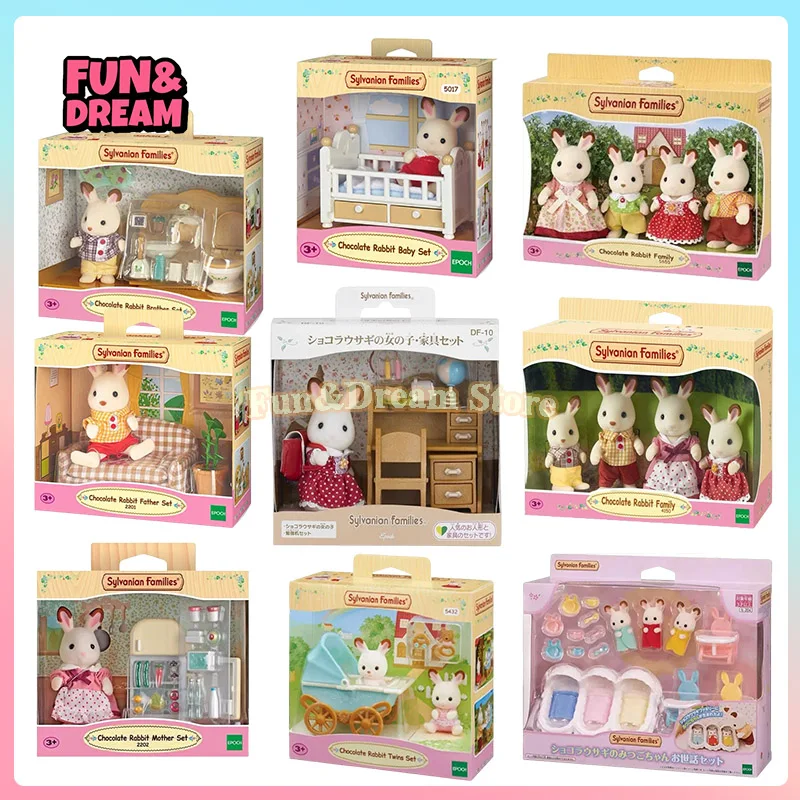 

Sylvanian Family Chocolate Rabbit Family Series Furniture Desk Ternurines Sylvanian Families Room Ornament Birthday Gifts