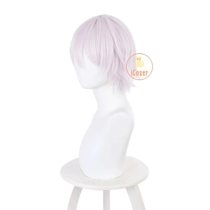 NEW Anime the Case Study of Vanitas Jeanne Hellfire Witch Cosplay wig Short Pale Pink White Hair   Cap Party Women