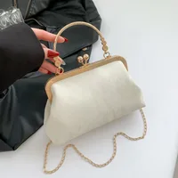 Bolso de noche de terciopelo dorado, bolso de mano para mujer, bolso de cadena de lujo Vintage francés 2025, bolso elegante a la moda, bolso para fiesta de boda