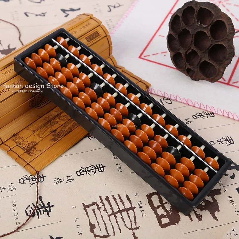 Portable Chinese 13 Digits Column Abacus Arithmetic Soroban Calculating Counting Math Learning Tool for Children