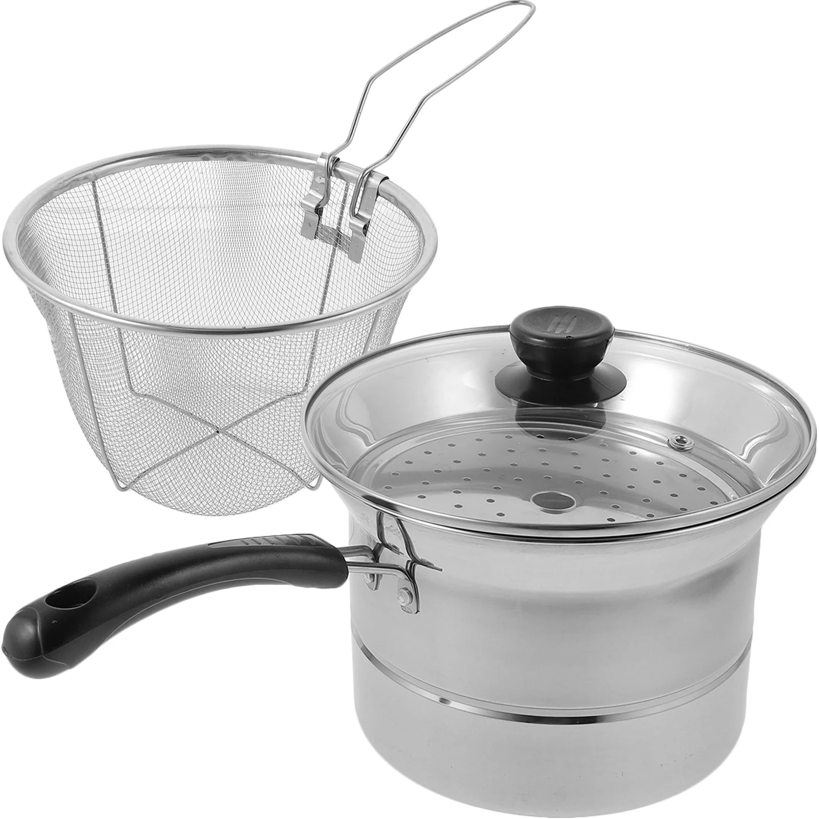 

Многофункциональная кастрюля из нержавеющей стали, пароварка, антипригарная двухслойная подставка с крышкой, каша, яйцо, овощи, клецки, рисоварка