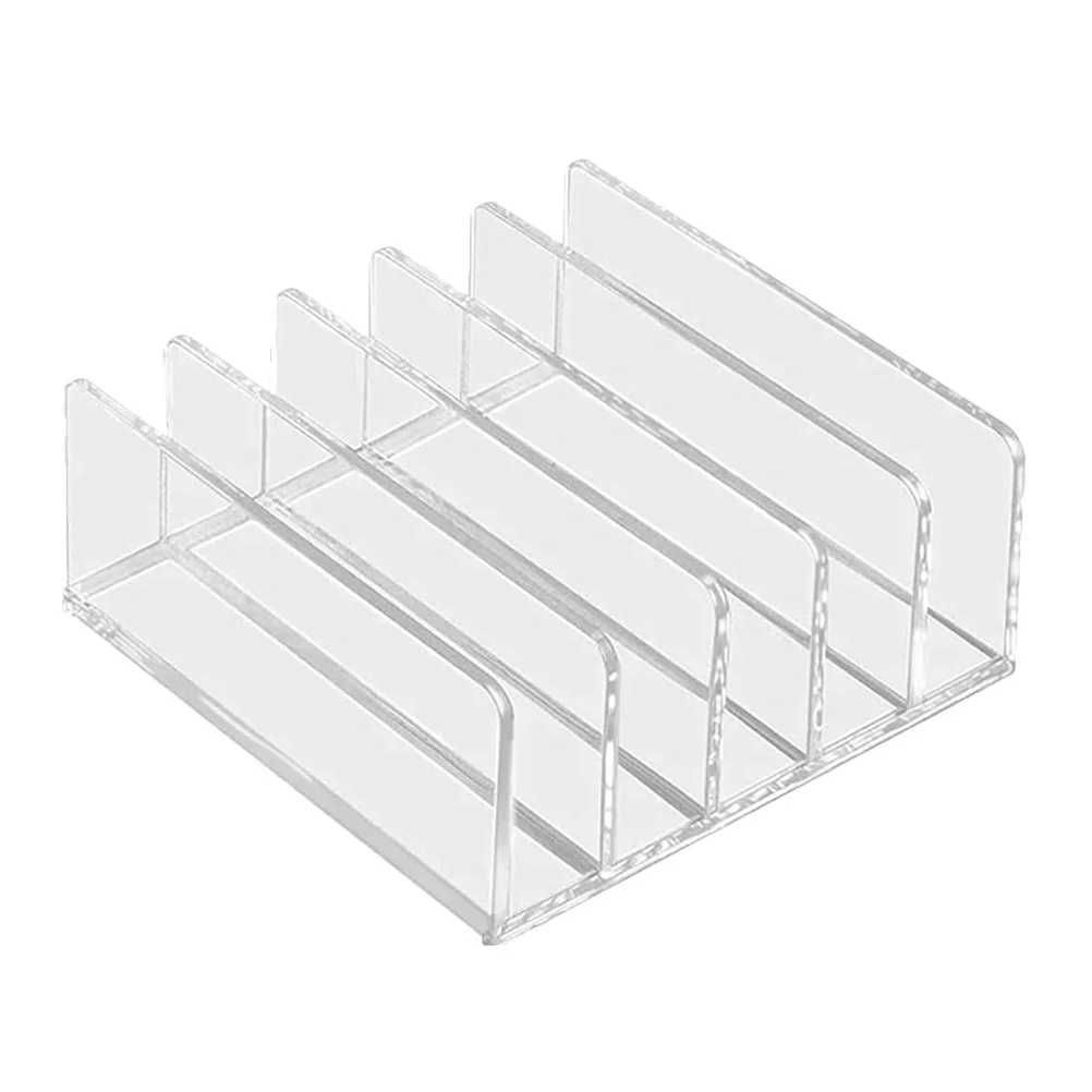 File Organizer Desktop Book Rack Modern Vertical Magazine Holder for Home Office Dorm Neat Wear-Resistant Large Capacity Acrylic