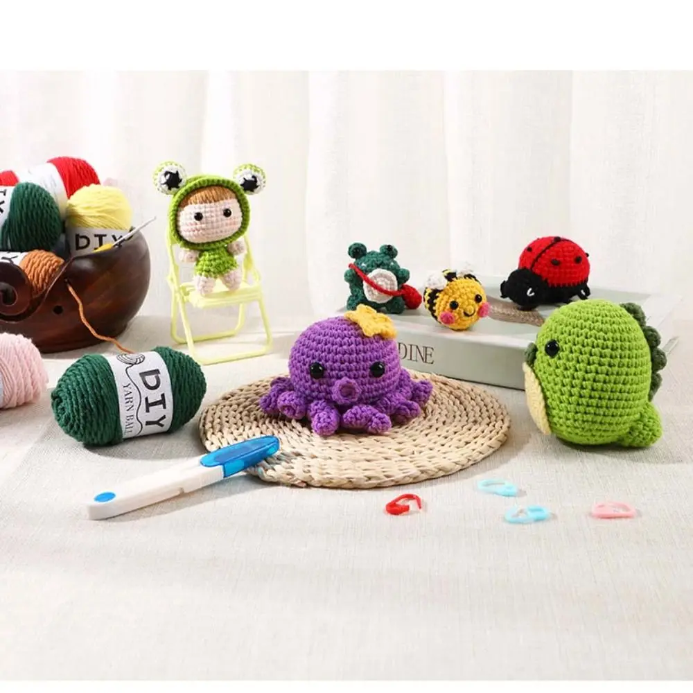 DIY Handmade Doll Crochet Kit For Beginners Penguin Sewing Material Package Hand Knitting For Kids Adults Crochet Lovers