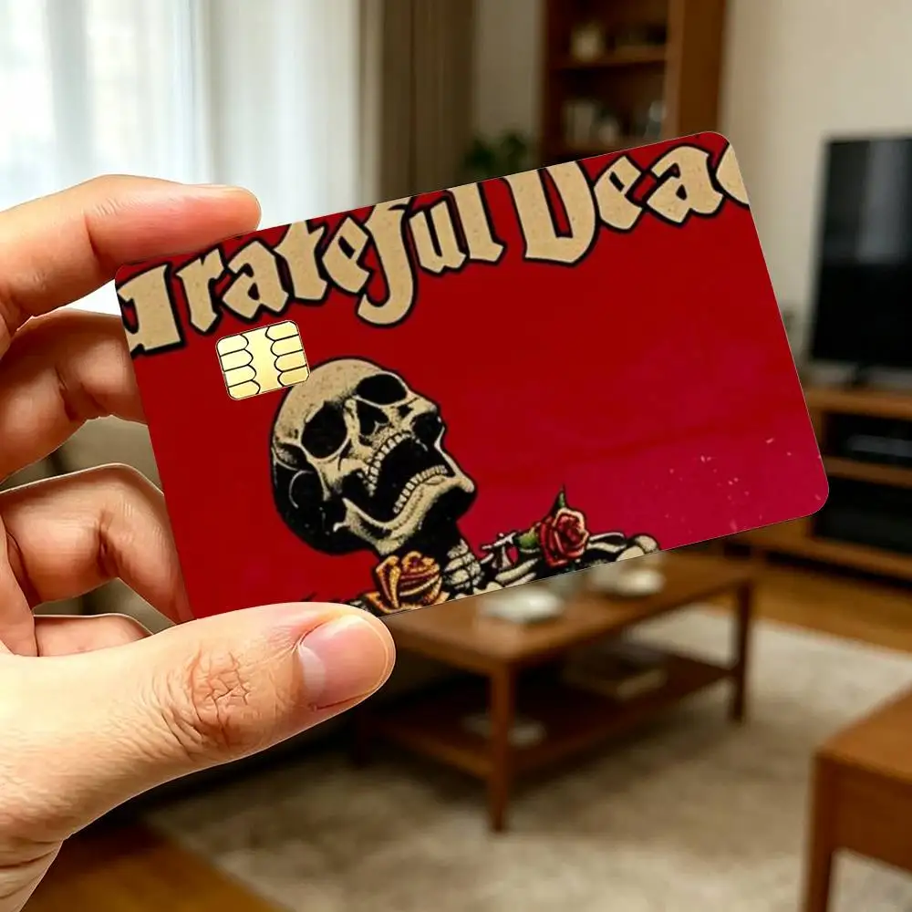 Rock B-Band G-Grateful D-Dead High‑Def Game Chip Decals Credit Card Tiny Waterproof Vinyl Decor Practical Present