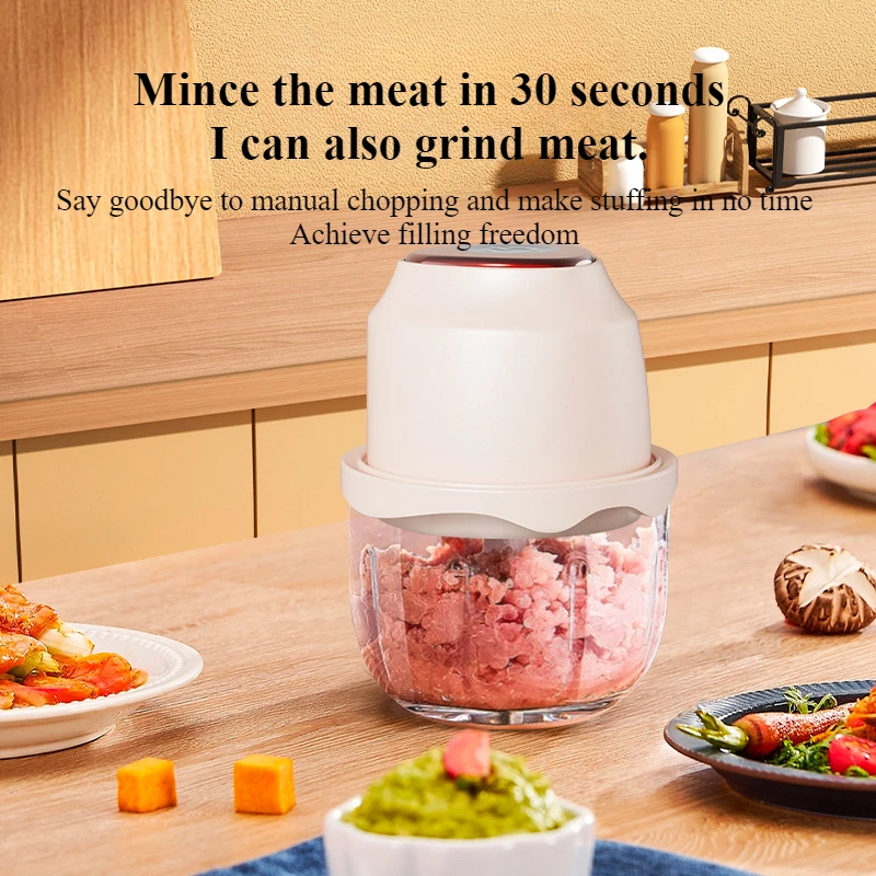 350ML Large Capacity Garlic Masher Onion Masher Glass Cup Garlic Machine Garlic Chopper Food Processor Kitchen Accessories