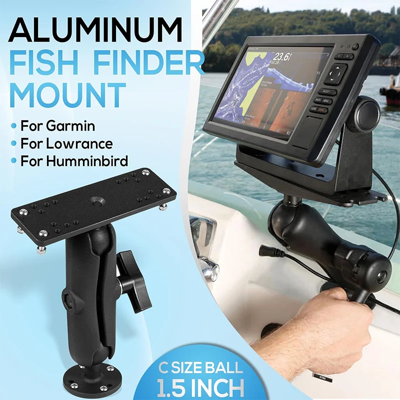 Medium Arm Marine Electronic Depth Fish Finder Mount with 1.5