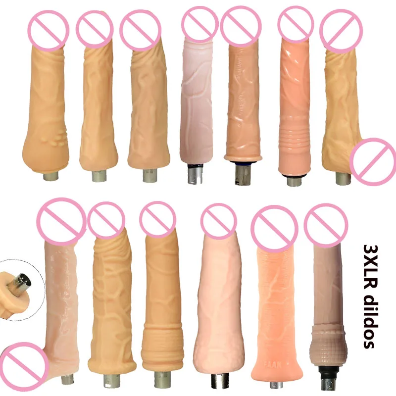 Zachte En Flexibele Siliconen Dildo 'S Seksspeeltjes Voor Vrouwen Plezier Seks Masturbatie Machine Penis Bijlagen Met 3xlr Connector