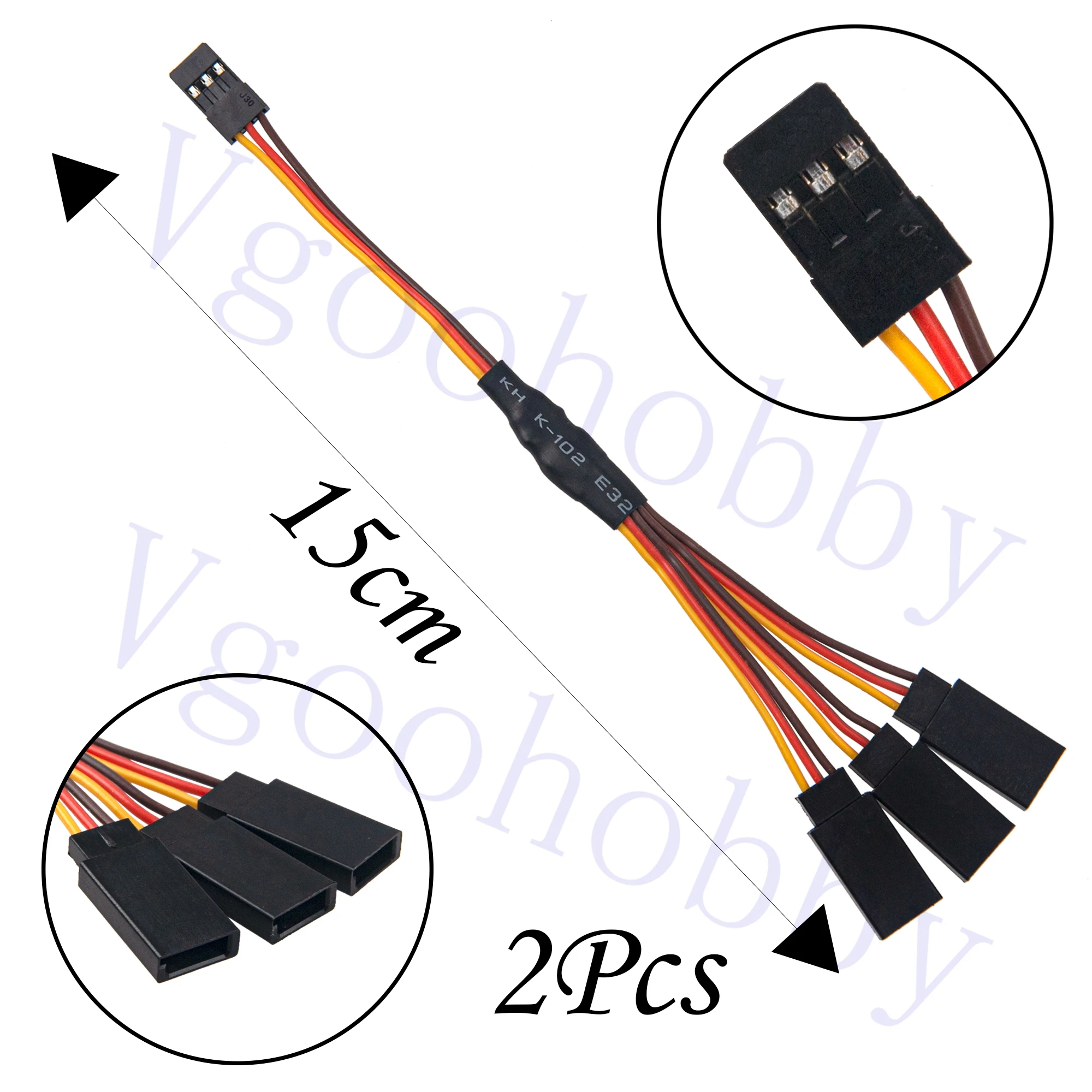 18Pcs 3-Pin JR Servo Extension Cable,1 JR Male to 2/3 Female JR Y Harness Servo Cable & 3.93\