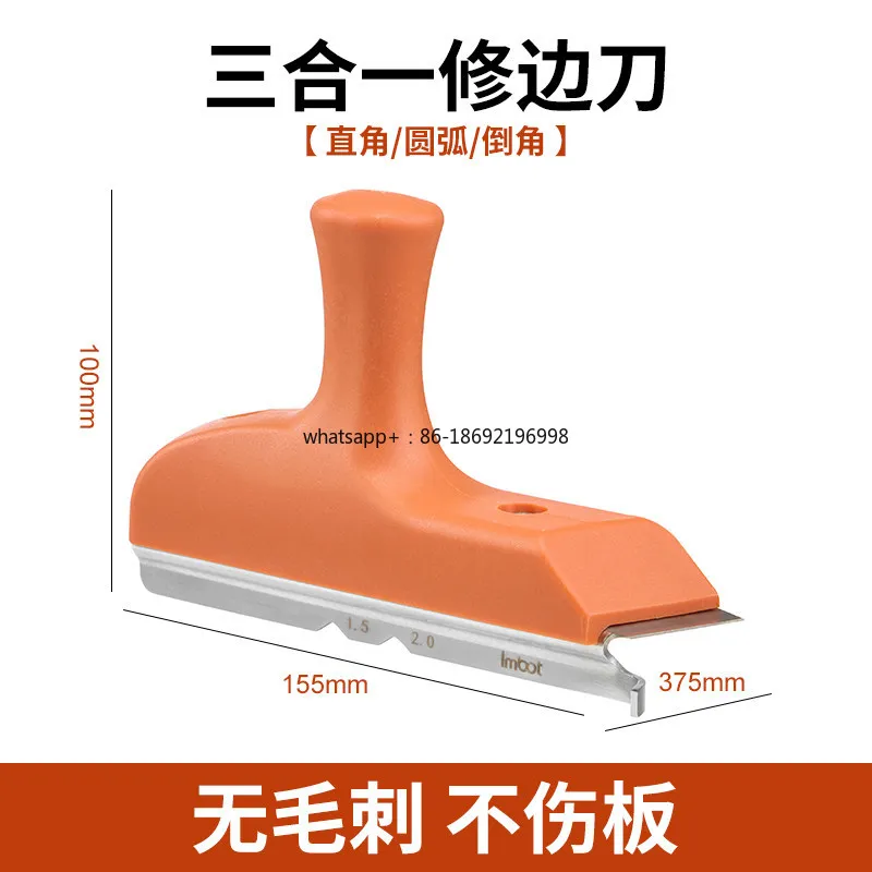 For Burr Right Angle Trimming and Chamfering, 3-in-1 Woodworking Eco-board Edge Trimmer