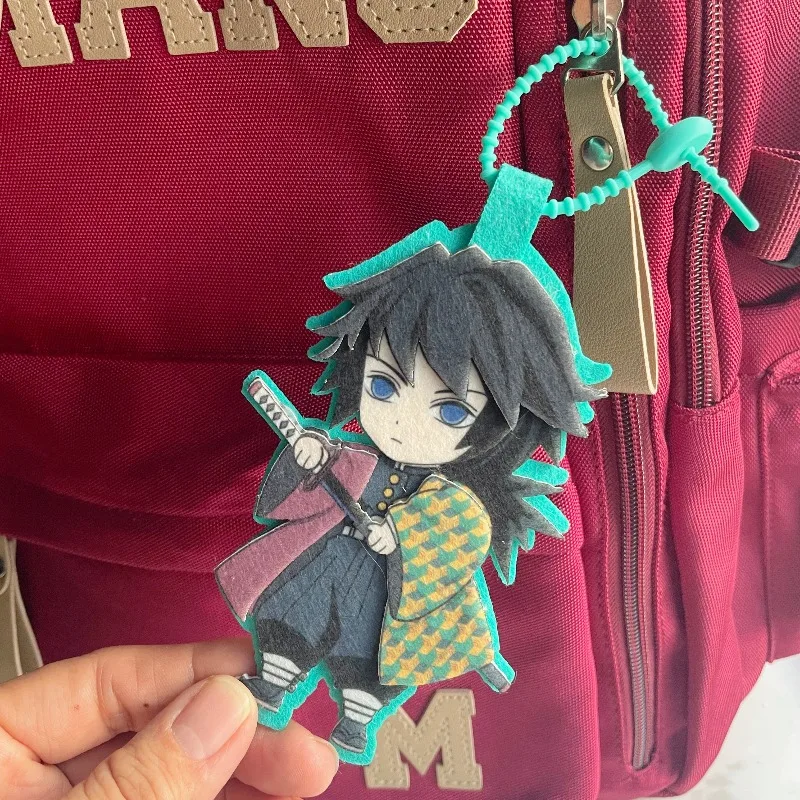 

Demon Slayer Non-woven Fabric Anime Merchandise Tomioka Giyuu Toy Doll Kawaii Key Backpack Decoration Model Children Toy Gift