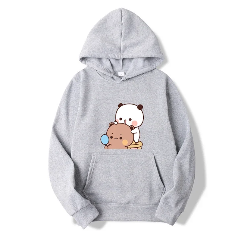 Unisex Cute Bear Print Hoodies Casual Teen Kawaii Hoody Sweatshirt Winter&Spring Long Sleeve Hip Hop Warm Hoodies