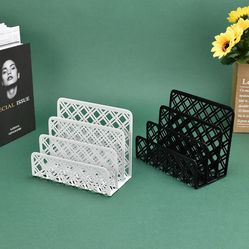Creative Stamping Storage Rack Multifunctional Metal Three-layer Letter Storage Rack for Magazine Correspondence Storage