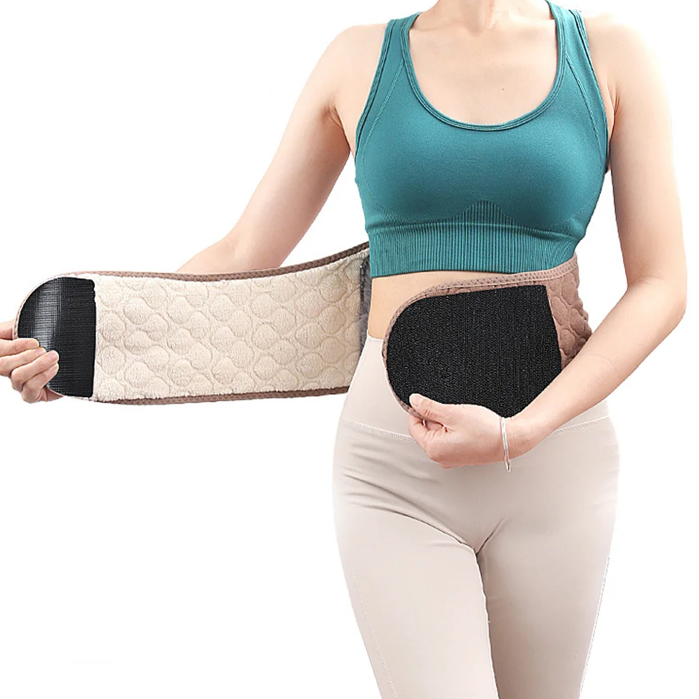 

Thickened Warm Waist Protector Thermal Waist Warmer Adjustable Hook Loop Fastener Band for Autumn Winter Cold