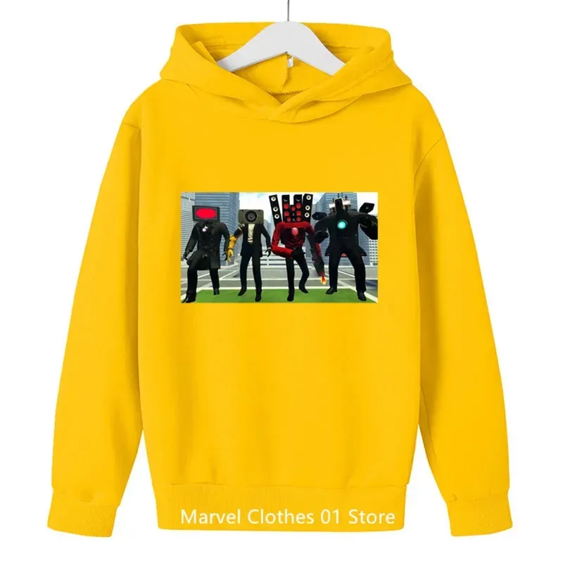 เกม Skibidi ห้องน้ํา Hoodie เด็กน่ารัก Hoodies เด็กแขนยาว Outwear เด็กวัยหัดเดินเสื้อผ้าเด็กเสื้อสวมหัว