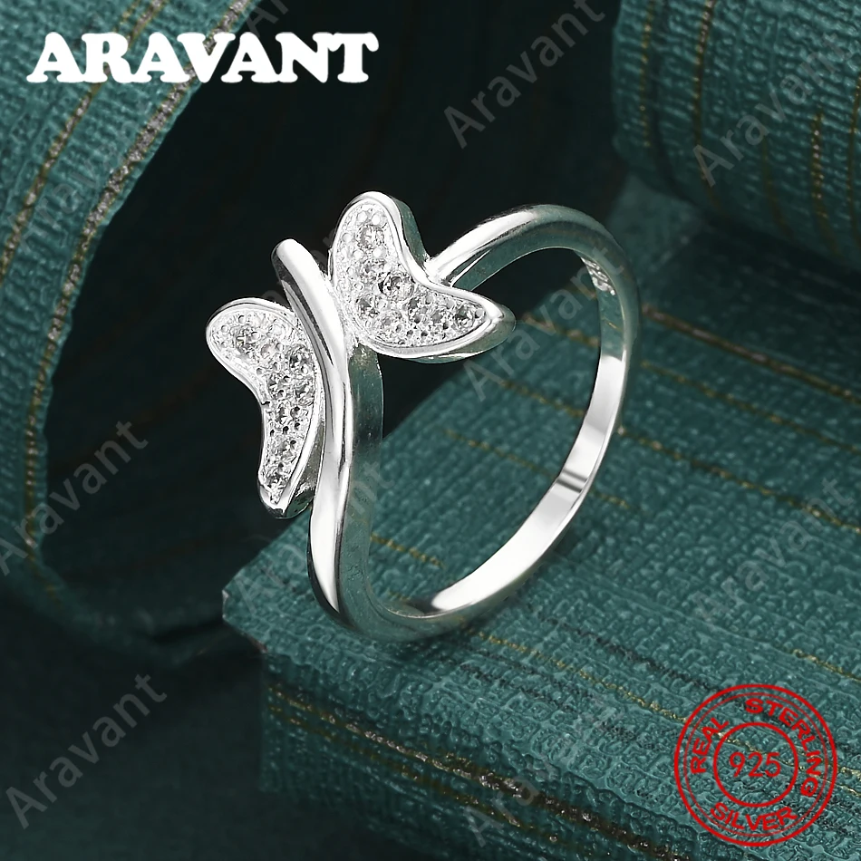 

925 Sterling Silver Butterfly Zirconia Ring (7-10#) - Vintage, Elegant, And Noble Party Jewelry For Women