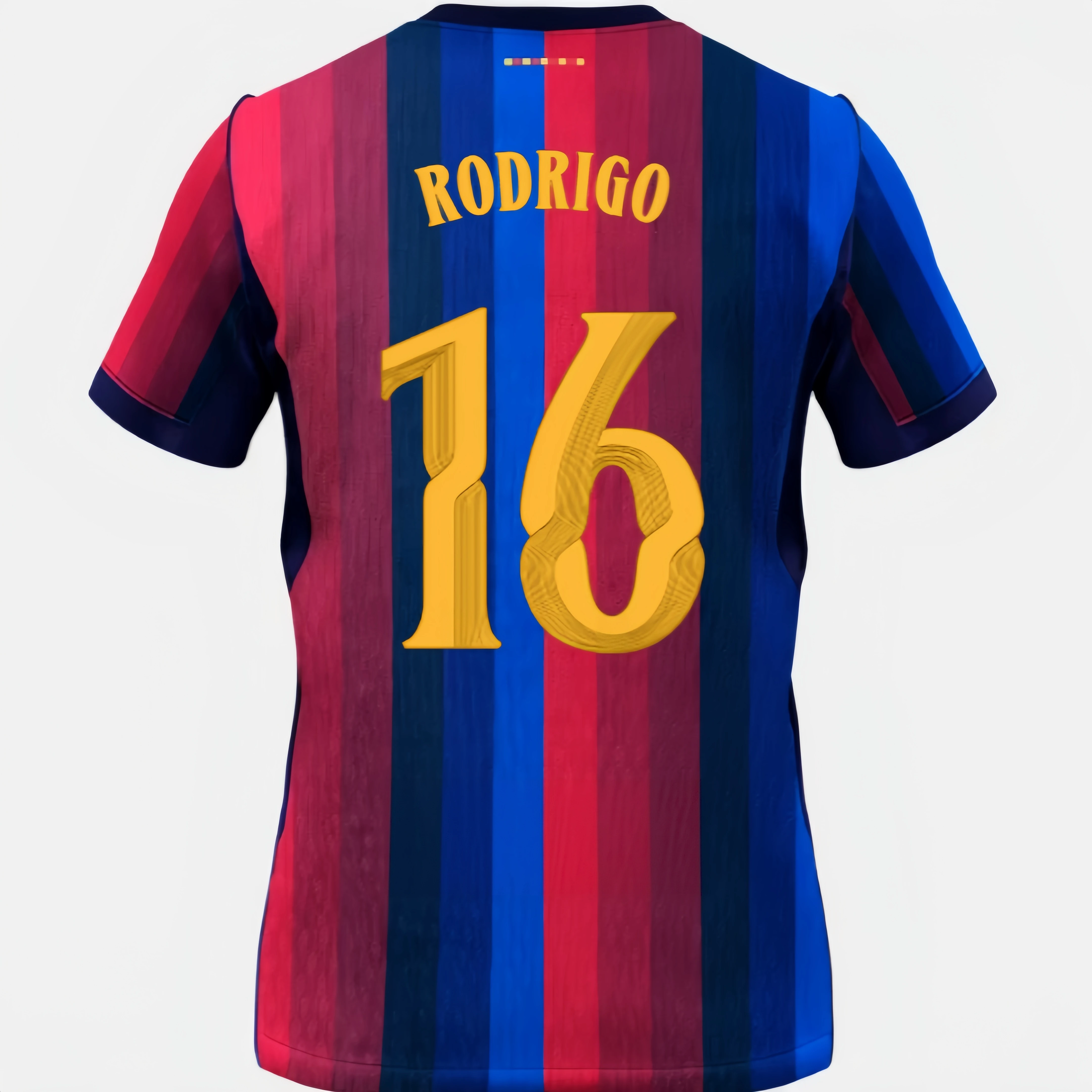 2026 Rodrigo # 16 Fußballtrikot, Herren Sommer Neues Barcelona Sport-T-Shirt, Atmungsaktives Schnelltrocknendes Trainings-Sweatshirt – Detail 5