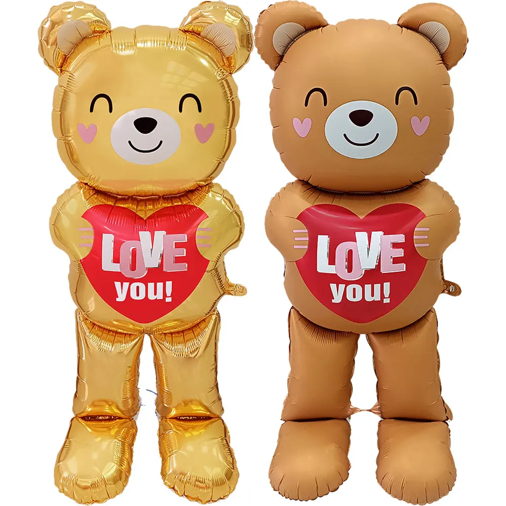 60-Zoll-Basis-Love-Bär-Aluminiumfolienballons eignen sich für Hochzeiten, romantische Überraschungen für Vorschläge, Verlobungen, Valentinstag, Beichte, Feiern, Geburtstag, Hochzeit,