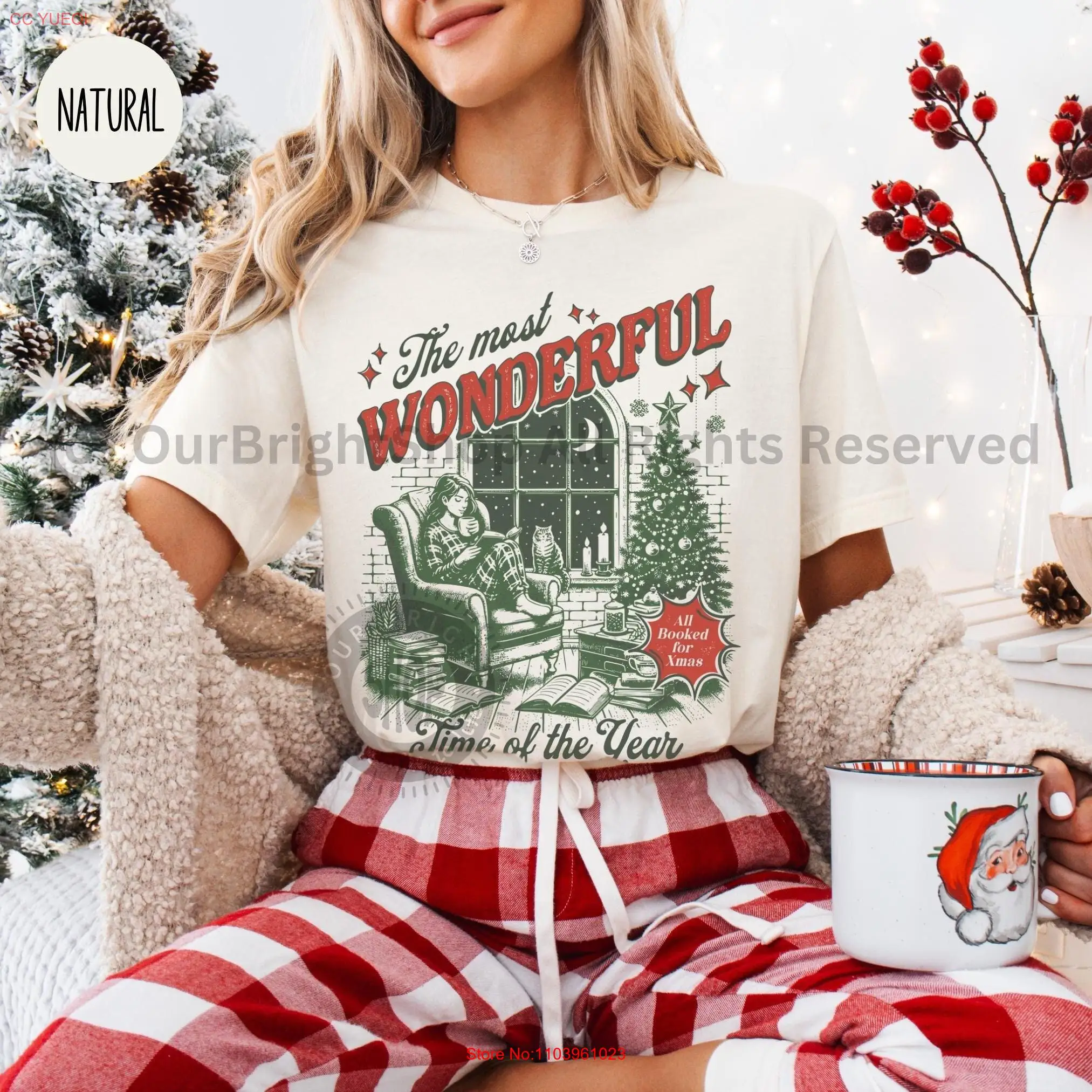 Футболка «Все книгу на Рождество» для любителей книг «Самое чудесное время года» Футболка «Книжная библиотекарь Времена года» для чтения Футболка «Все книгу на Рождество» для любителей книг «Самое чудесное время года» Футболка «Книжная библиотекарь Времена года» для чтения