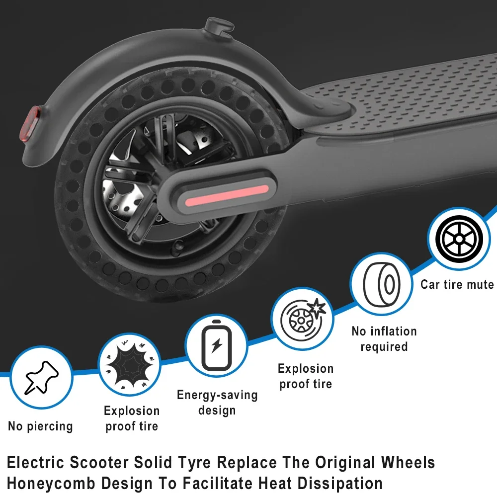 8,5-Zoll-Vollreifen für Xiaomi M365 Pro Elektroroller 1S Pro 2 Essential Scooter Nicht-Luftreifen-Dämpfungs-Gummireifen – Detail 1