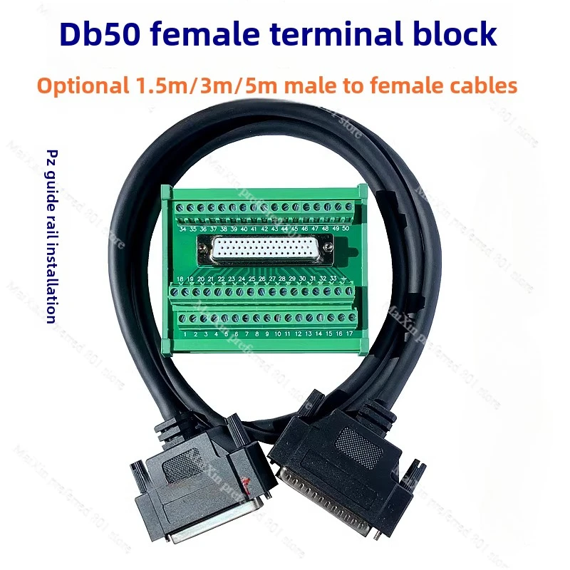 carte-de-terminaison-db50-male-femelle-avec-cable-de-15-m-pour-connexion-de-controleur-io-de-manipulateur