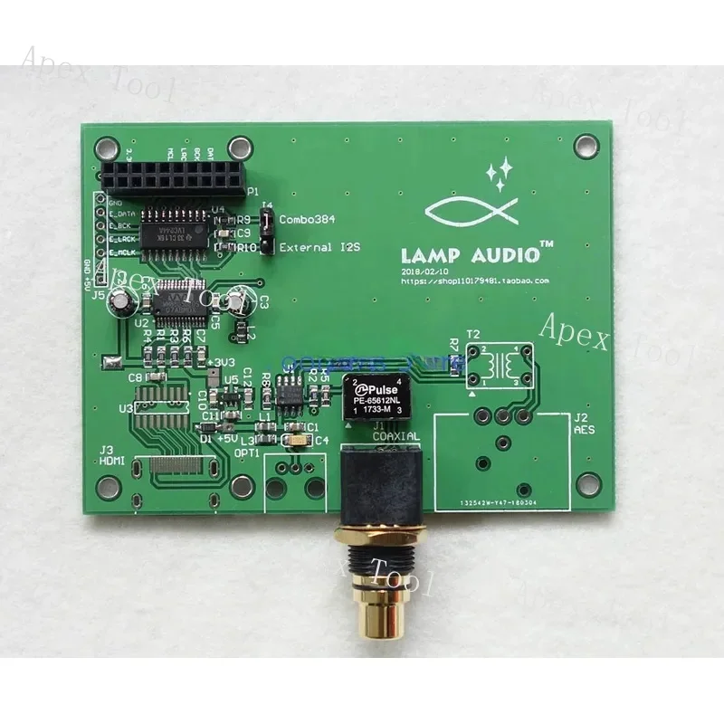 XMOSAmanero Italy USB Digital Interface I2S/IIS to Coaxial Fiber SPDIF AES Output Board