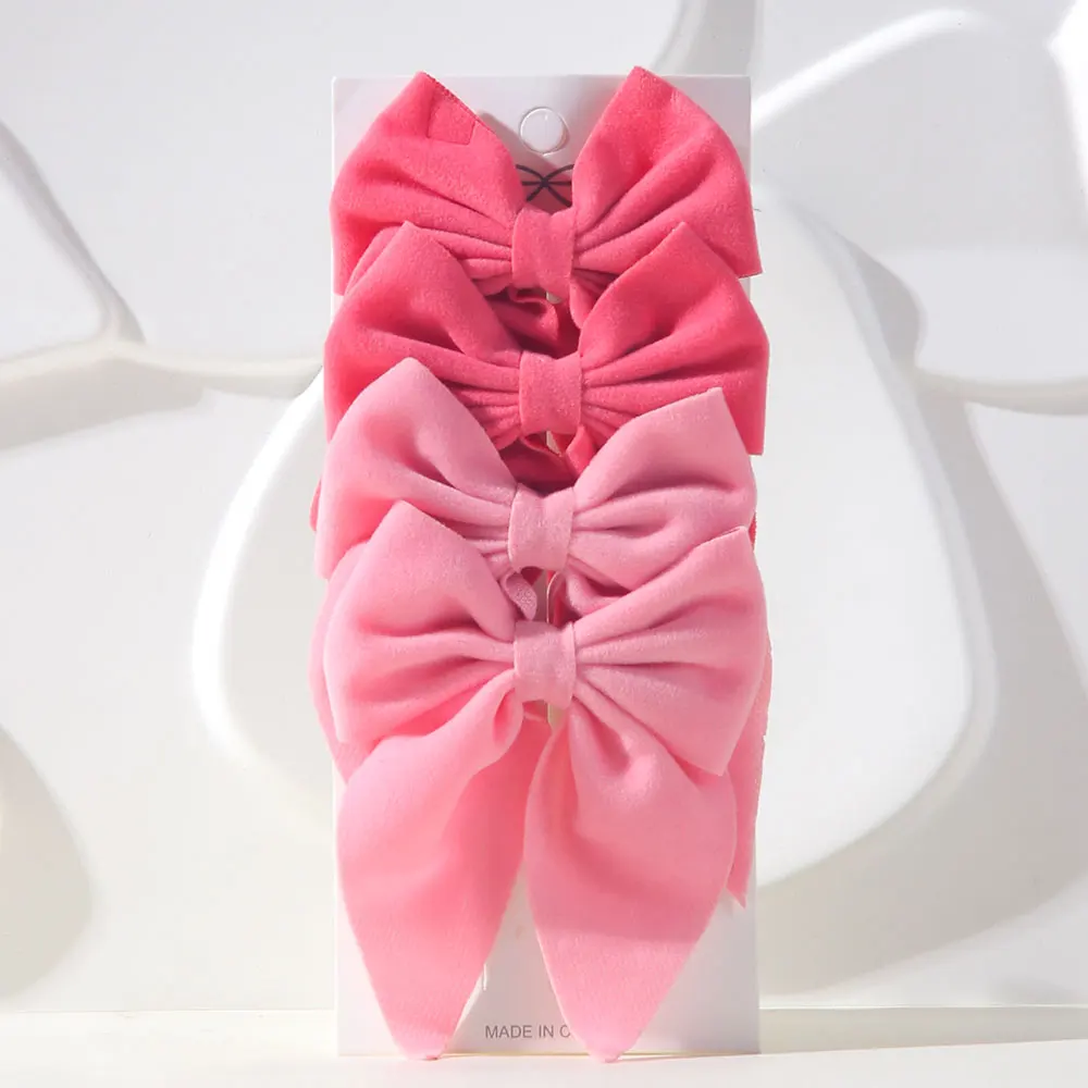 4-teiliges Set Niedliche Haarspangen mit Schleife für Kinder, Modische Party-Accessoires, Tägliche Dekoration, Haaraccessoires für Teenager-Mädchen, Geschenke – Detail 15