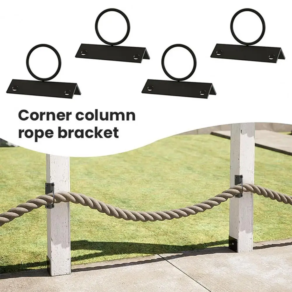 Outdoor Rope Holder 4pcs Heavy Duty 304 Stainless Steel Corner Post Rope Holders Decorative Stair Railing Brackets Wall Ceiling