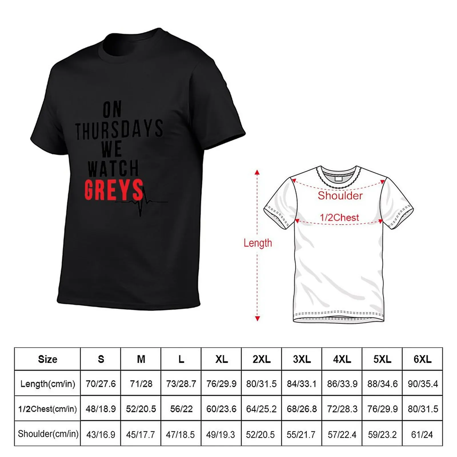 on Thursdays we watch greys T-Shirt plus sizes summer tops oversized graphic tee blanks shirts men graphic