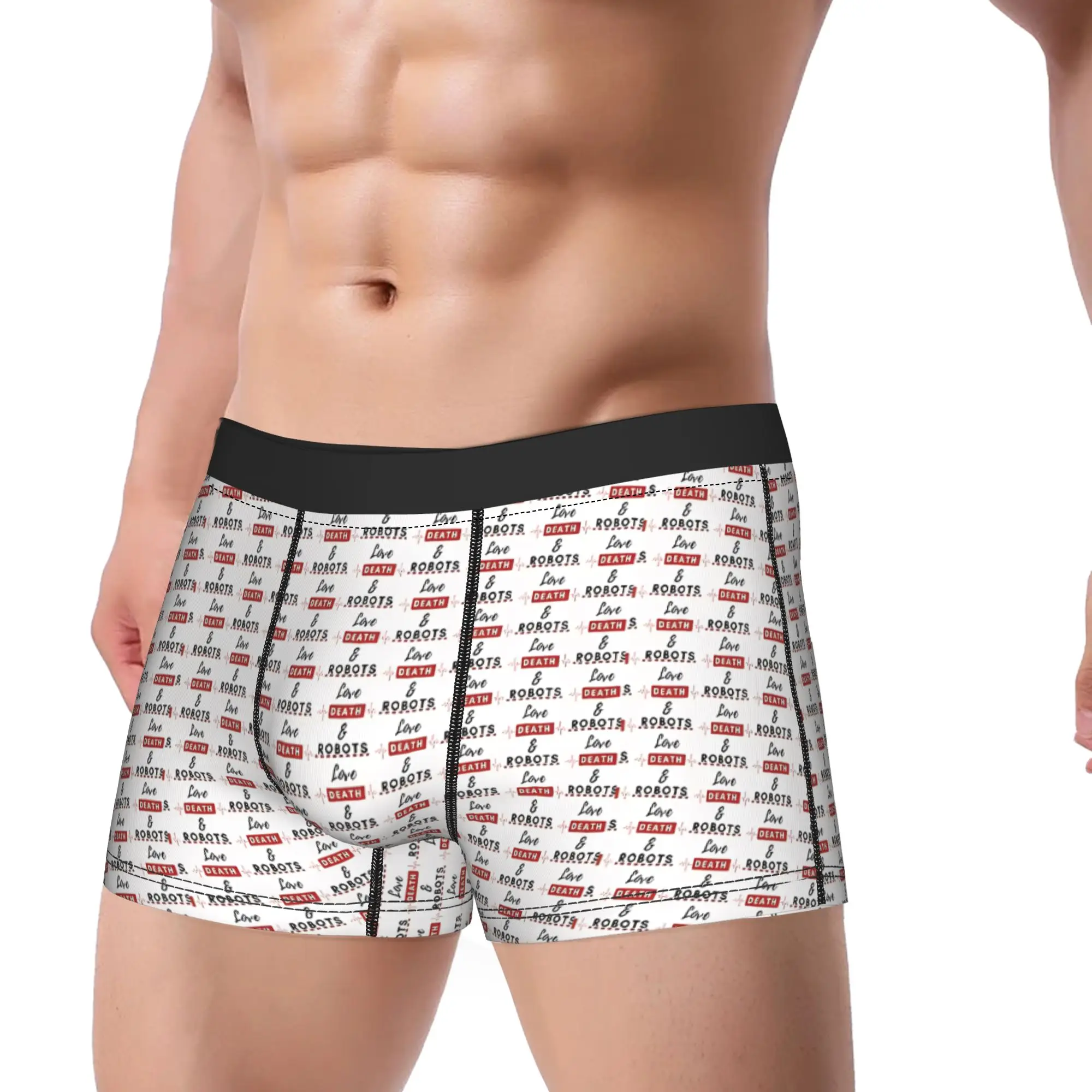 lLove Death Robots1 lLove Death and Robots Underpants Homme Panties Male Underwear Ventilate Shorts Boxer Briefs