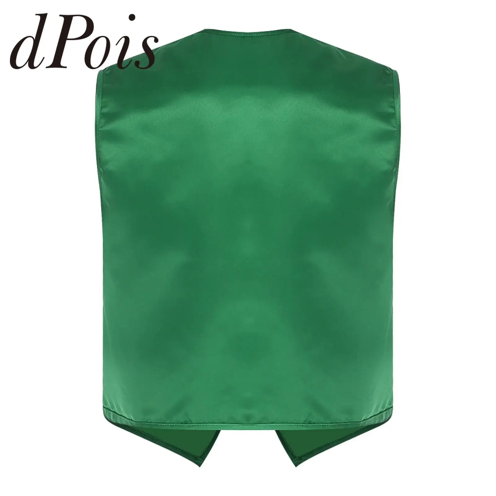 เสื้อกั๊กปักเลื่อมสำหรับผู้ชาย ชุดคอสเพลย์เอลฟ์ ชุดเต้นรำคริสต์มาส ชุดซานต้า พร้อมโบว์ไท เสื้อกั๊กทักซิโด้สำหรับงานปาร์ตี้