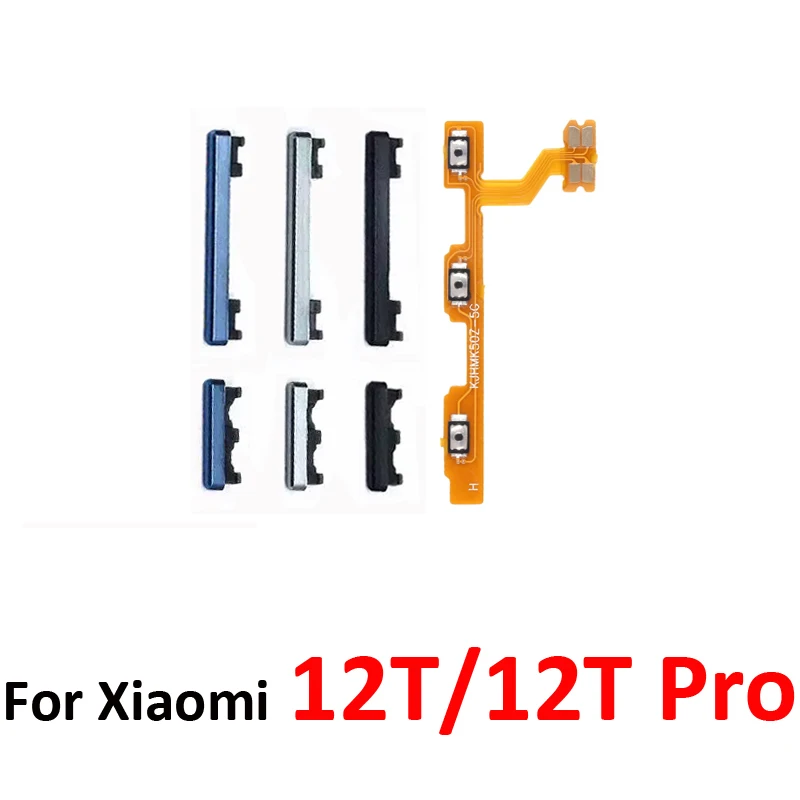 Phone Power Volume Button For Xiaomi MI 12T Pro New On Off Up Down Key Internal Flex Cable Repair Part For Xiaomi 12T image 5