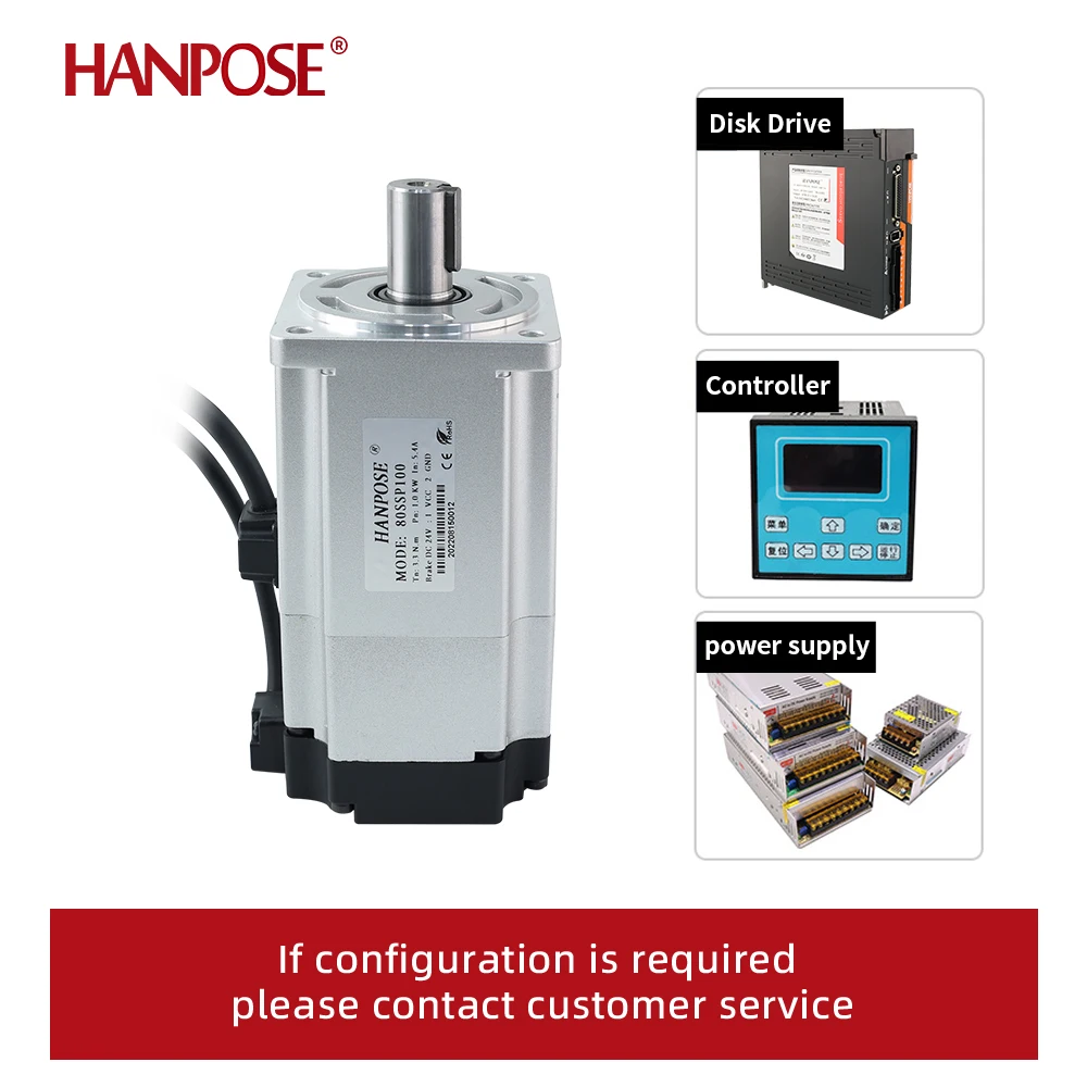 Imagem -06 - Servo Motor Kit 80ssp100 w Freio 5.4a 3.3n.m Mais Asd2100 Servo Drive Ac200240v Mais 3m Cabo do Encoder 6000rmp ac Servo Motor 1000w
