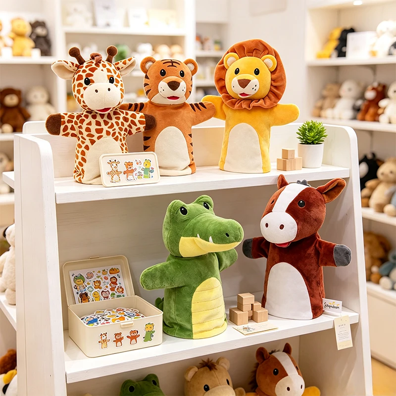 Cute Animals Hand Puppet Plush - Kids Toys Elephant ulasan dan harga