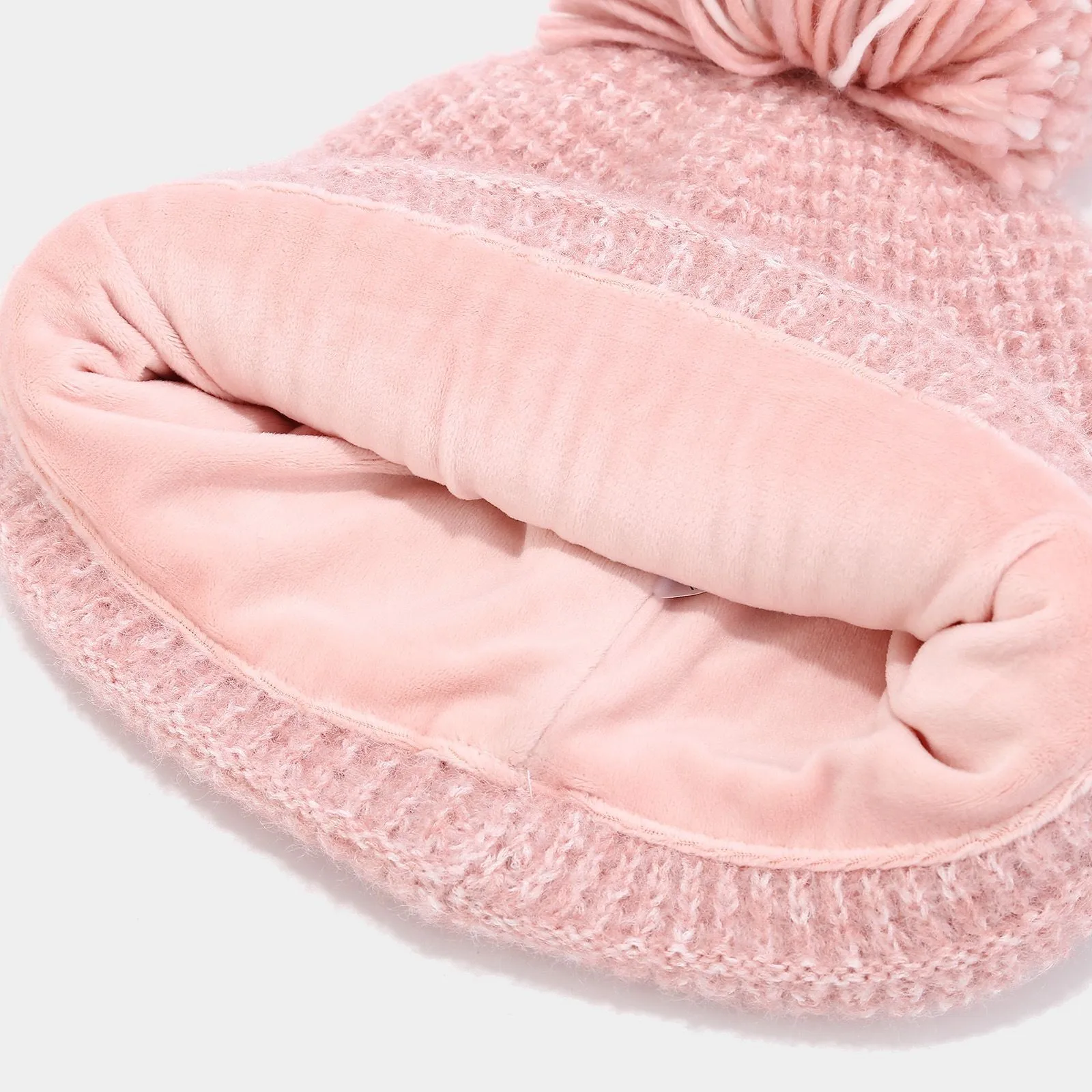 Knitted Three Piece Hats Scarf Gloves Set Autumn Winter Warm Thicken Plush Pompom Ear Protection Cold-proof Cap Glove Women