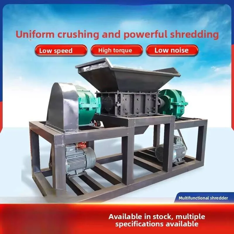 Multifunctional Small Industrial Frozen Meat edder Scrap Metal Single Dual Shaft Plastic Crusher