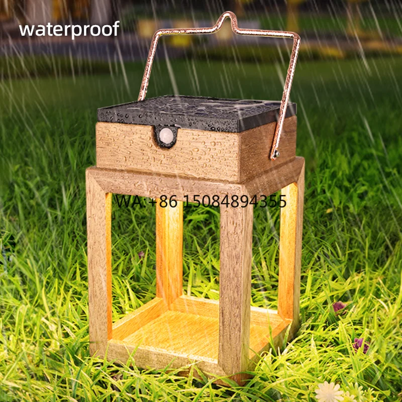 Hot Selling New Outdoor Waterproof LED Solar Lantern Lamp Portable Light for Garden and Landscape