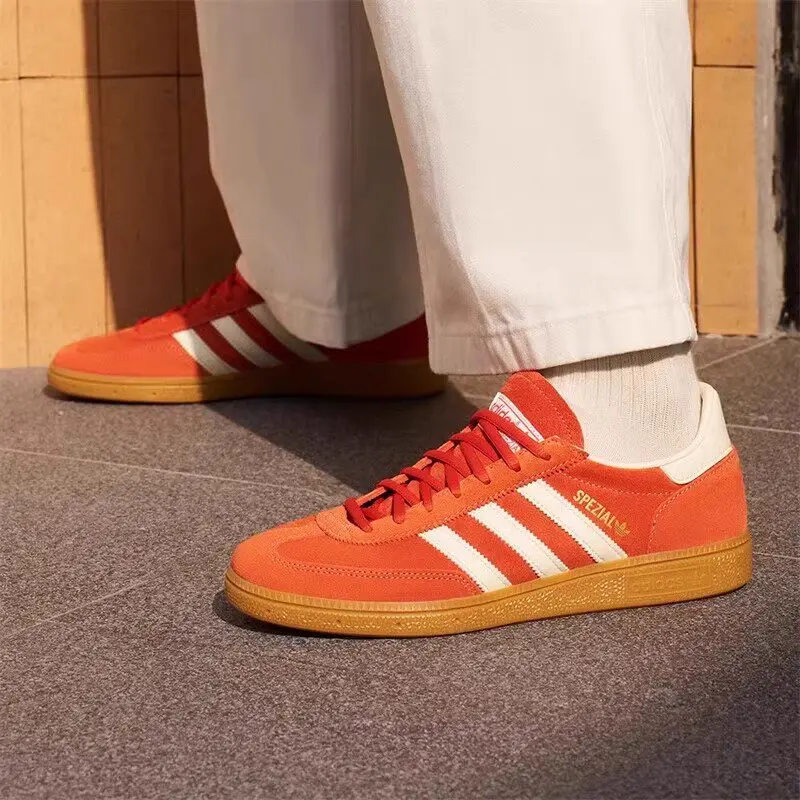 Adidas IG6191 Retro Casual Trainers Brick Red White Gum Outsole Classic Three Stripes Lightweight Comfort Street Skate Footwear