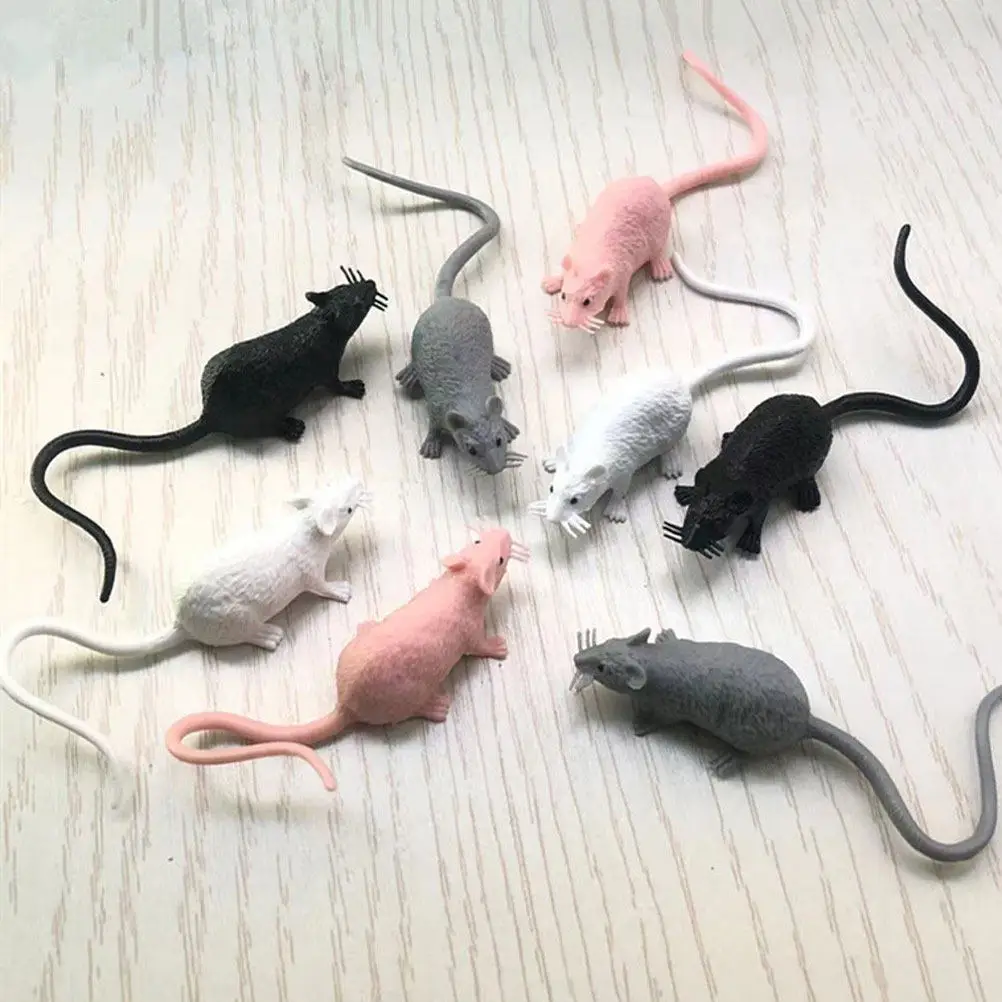 

16Pcs Realistic Plastic Miniature Mice Lifelike Garden Decor Outdoor Halloween Prank Props Party Favors Scary Home Yard