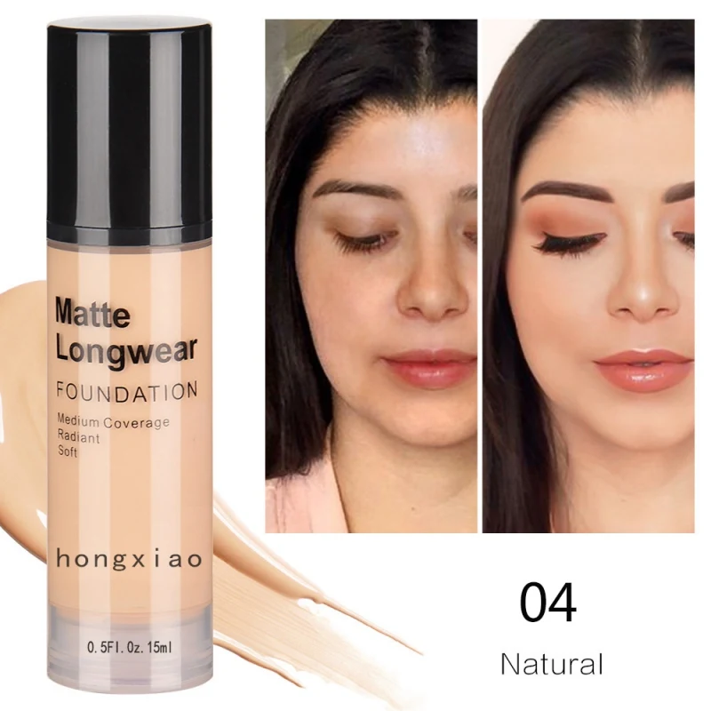 Liquid Concealer Foundation Cream Texture Covers Acne Marks Dark Circles Waterproof Face Makeup Lasting Brighten Cosmetics 15ML