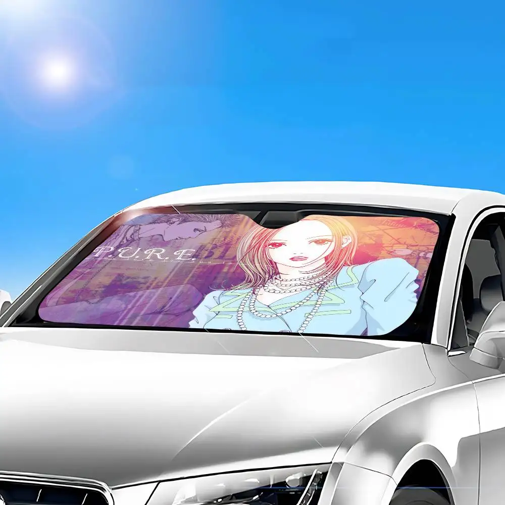 NANA スタイリッシュでトレンディなフロントガラスサンシェード、車のフロントガラスカバー、車のサンシェードカーテン、車の日焼け止めカバー