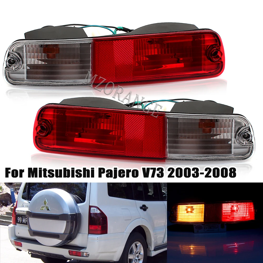 

Rear Bumper Reflector Signal Light for Mitsubishi PAJERO V73 2003-2007 V75 V77 For MONTERO 2003-2006 Brake with bulb Taillights