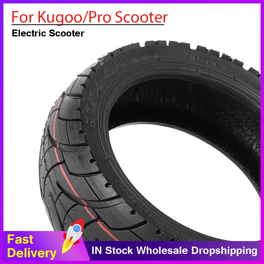 10 Inch 80/65-6.5 Off-road Tires For Kugoo/Pro For Zero 10X 255x80 Tyre Electric Scooter Replace Tubeless Anti-Explosion Tire