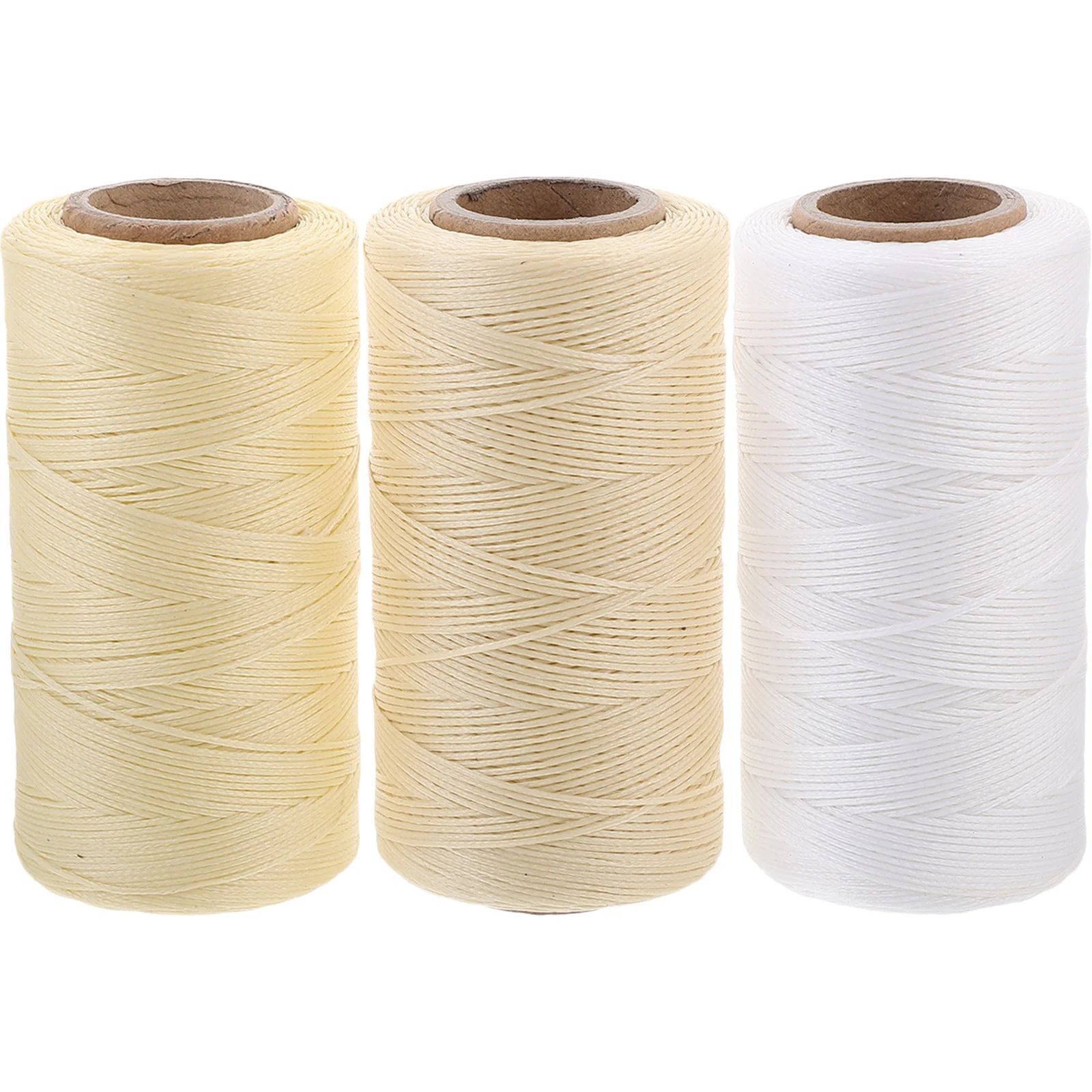 3pcs 0.8Mm Waxed Stitching Thread 260M Bright Color Sewing Craft Diy Repair Kit For Bags Shoes Bookbinding Flat Wax Line