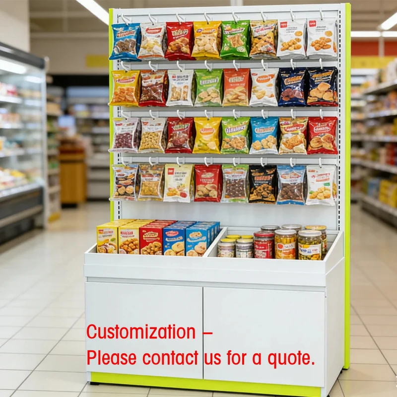 custom.King Display Multi-format Compatible Single-sided Cold-rolled Steel Floor-standing Light Duty Epoxy Powder Shelf Supermar