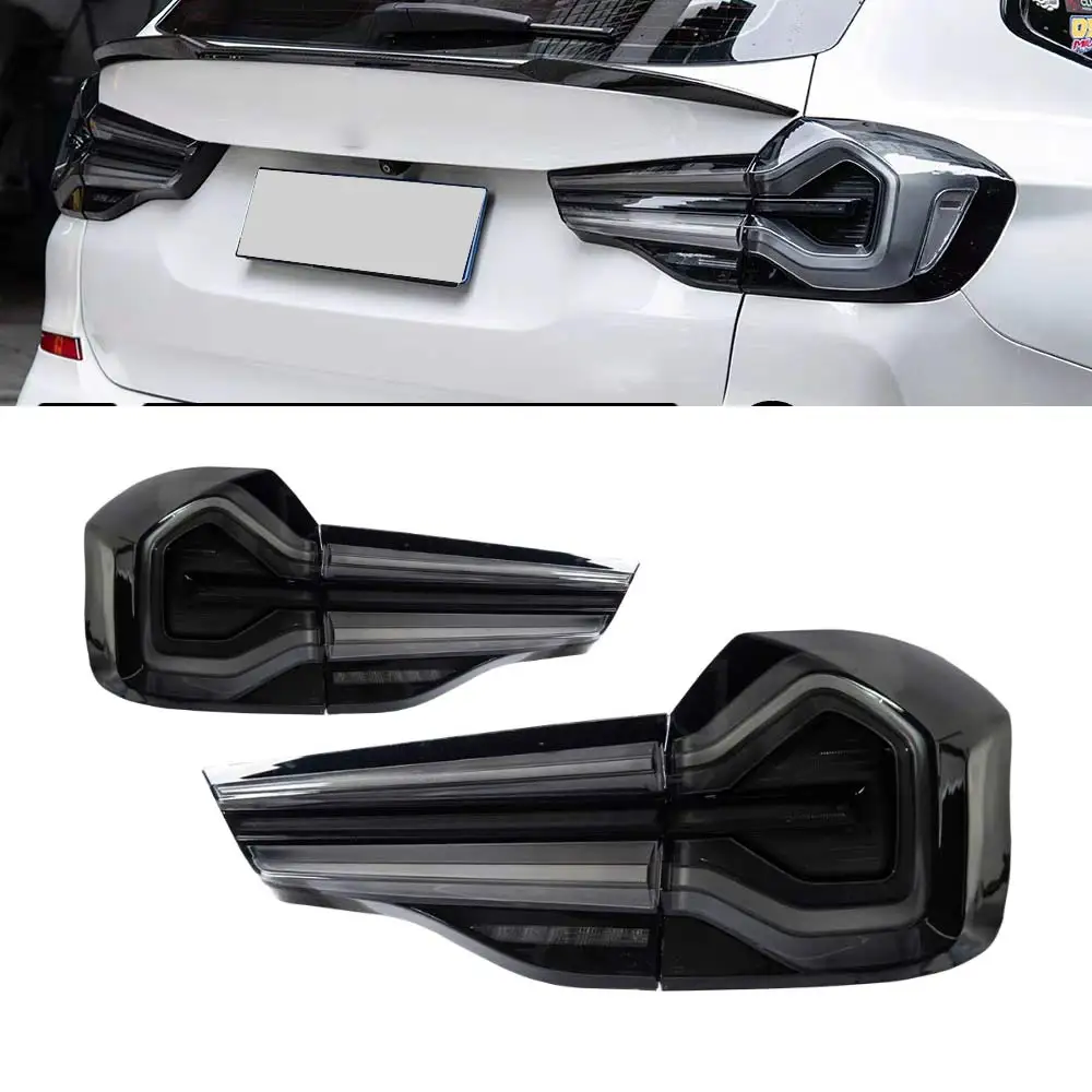Suitable for BMW X3 G01 smoked taillights 2018-2024 LED rear dynamic steering brake reversing lights