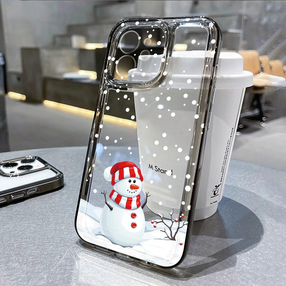 

Clear TPU Phone Case For iPhone 13 Funda iPhone 13 15 11 14 12 Pro Max 7 8 Plus XS X XR SE 16promax 15plus Christmas Soft Cover