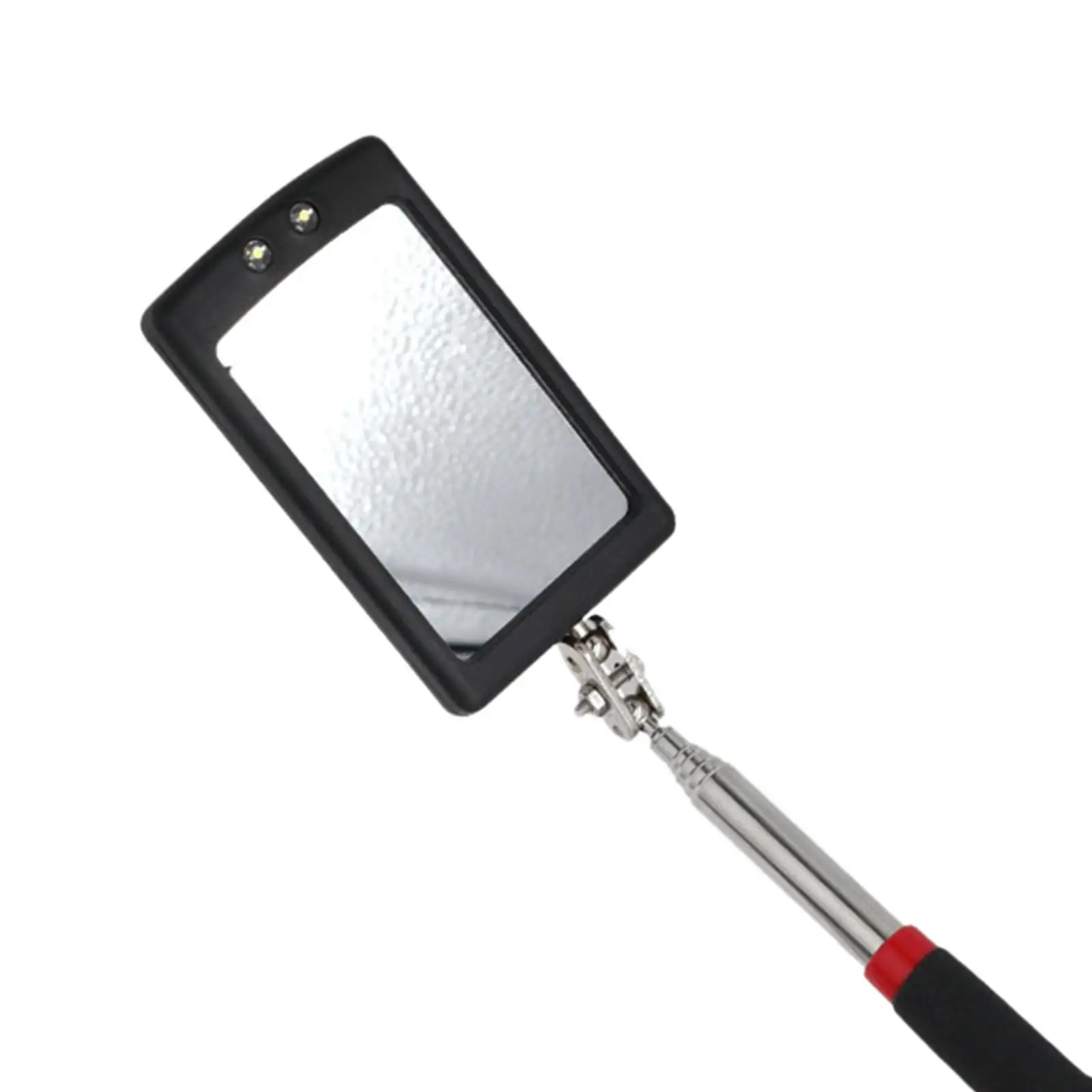 Inspection Mirror LED Lighted Inspection Mirror Rectangle Multipurpose Inspection Rotating with Lamp for Car Repair