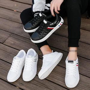 White sneakers with male casual cords, comfortable sports shoes, student vulcanized shoes, large size, new fashion, 2024 8 Main Sales Men's Shoes - №2