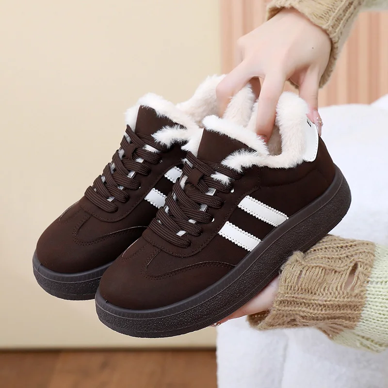 2025 Winter New Women's Fleece Casual Shoes Comfortable Warm Waterproof Skid-proof Sole Free Shipping Women's Shoes