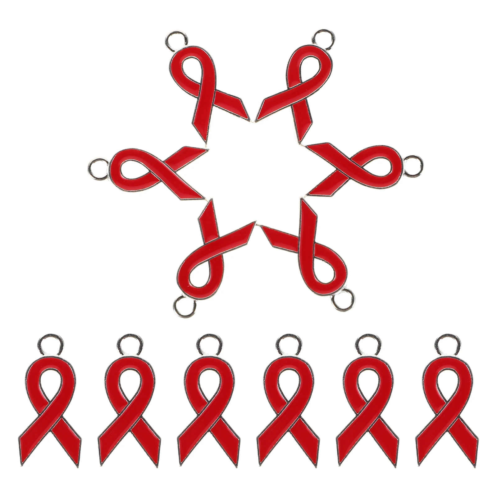 20 Pcs Orange Color Ribbon DIY Pendant Jewelry Making Accessories Women Birthday Accessory